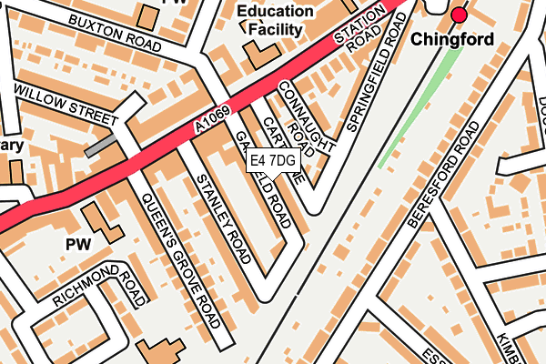 E4 7DG map - OS OpenMap – Local (Ordnance Survey)