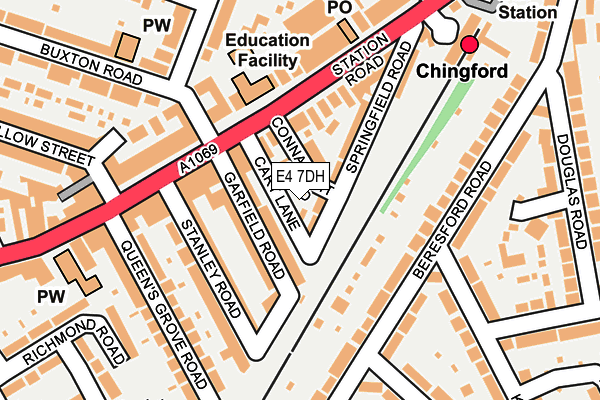 E4 7DH map - OS OpenMap – Local (Ordnance Survey)