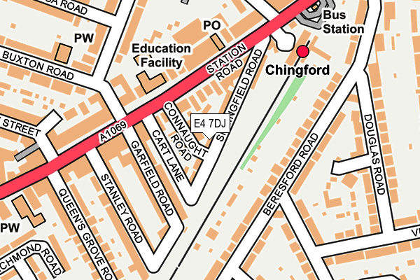 E4 7DJ map - OS OpenMap – Local (Ordnance Survey)