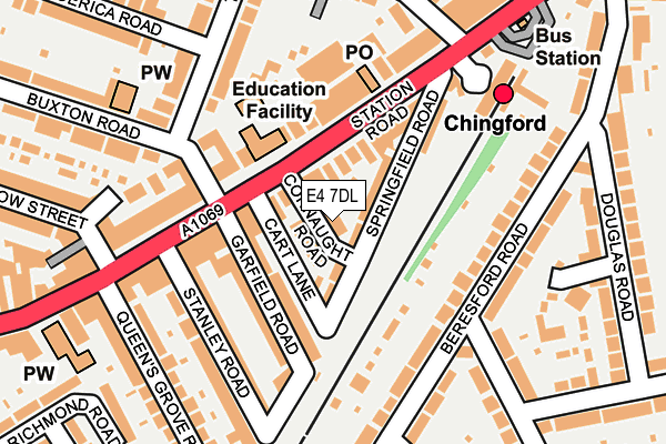 E4 7DL map - OS OpenMap – Local (Ordnance Survey)