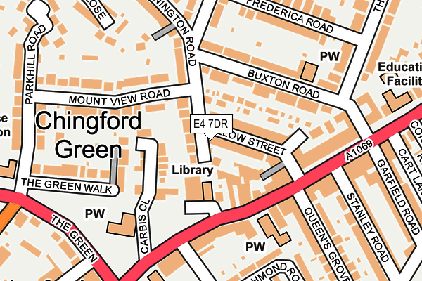 E4 7DR map - OS OpenMap – Local (Ordnance Survey)