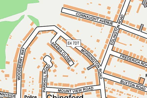 E4 7DT map - OS OpenMap – Local (Ordnance Survey)