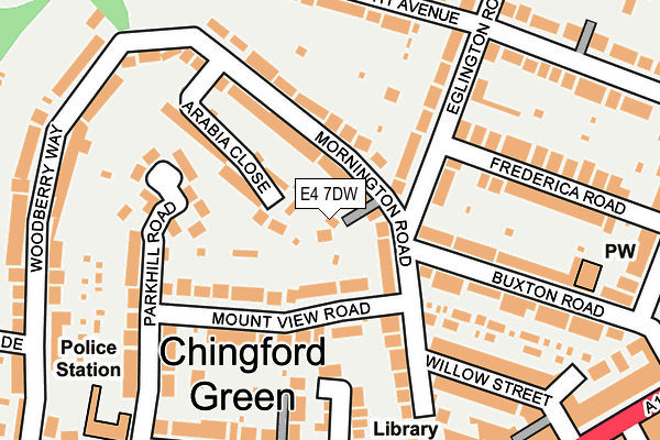 E4 7DW map - OS OpenMap – Local (Ordnance Survey)