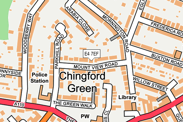 E4 7EF map - OS OpenMap – Local (Ordnance Survey)