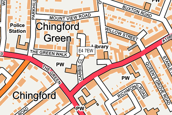 E4 7EW map - OS OpenMap – Local (Ordnance Survey)