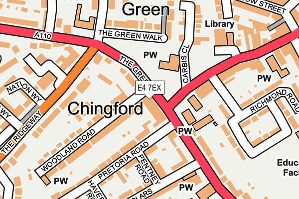 E4 7EX map - OS OpenMap – Local (Ordnance Survey)