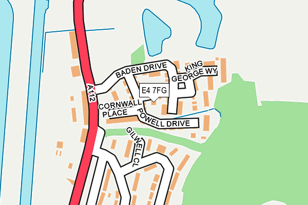 E4 7FG map - OS OpenMap – Local (Ordnance Survey)
