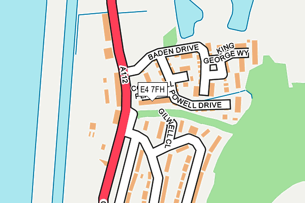 E4 7FH map - OS OpenMap – Local (Ordnance Survey)