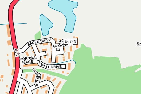 E4 7FN map - OS OpenMap – Local (Ordnance Survey)