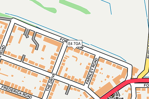 E4 7GA map - OS OpenMap – Local (Ordnance Survey)