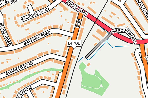 E4 7GL map - OS OpenMap – Local (Ordnance Survey)