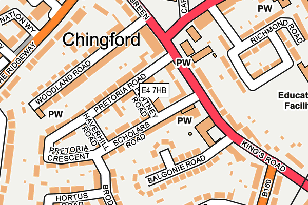 E4 7HB map - OS OpenMap – Local (Ordnance Survey)