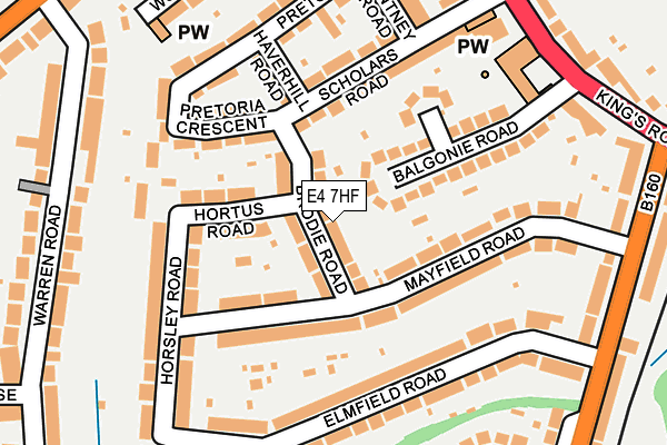 E4 7HF map - OS OpenMap – Local (Ordnance Survey)