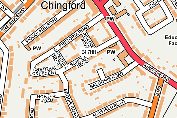 E4 7HH map - OS OpenMap – Local (Ordnance Survey)