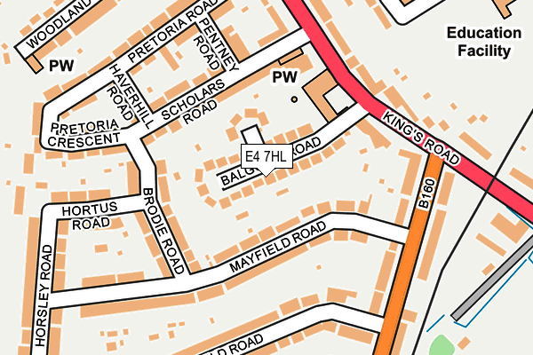 E4 7HL map - OS OpenMap – Local (Ordnance Survey)