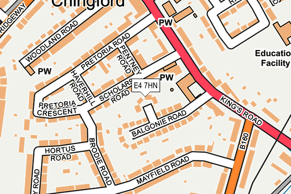 E4 7HN map - OS OpenMap – Local (Ordnance Survey)