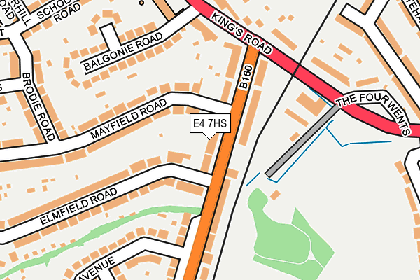 E4 7HS map - OS OpenMap – Local (Ordnance Survey)