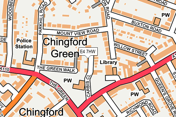 E4 7HW map - OS OpenMap – Local (Ordnance Survey)