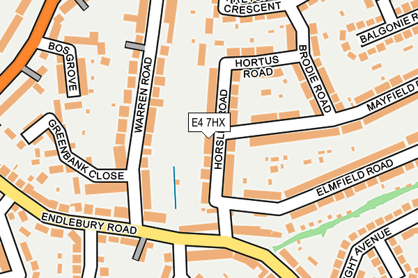E4 7HX map - OS OpenMap – Local (Ordnance Survey)