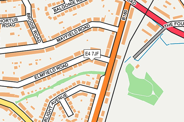 E4 7JF map - OS OpenMap – Local (Ordnance Survey)