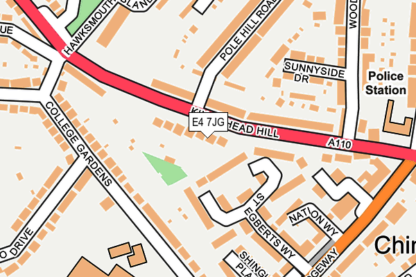 E4 7JG map - OS OpenMap – Local (Ordnance Survey)