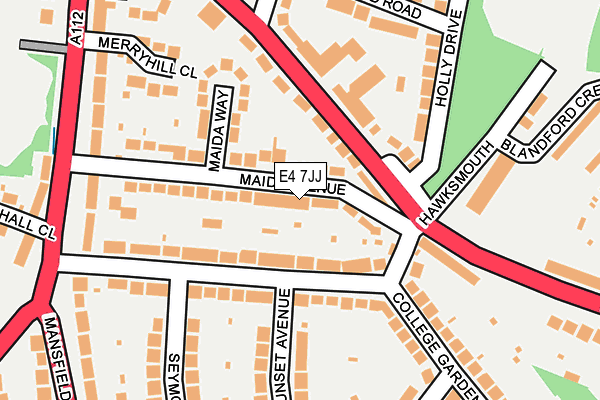 E4 7JJ map - OS OpenMap – Local (Ordnance Survey)