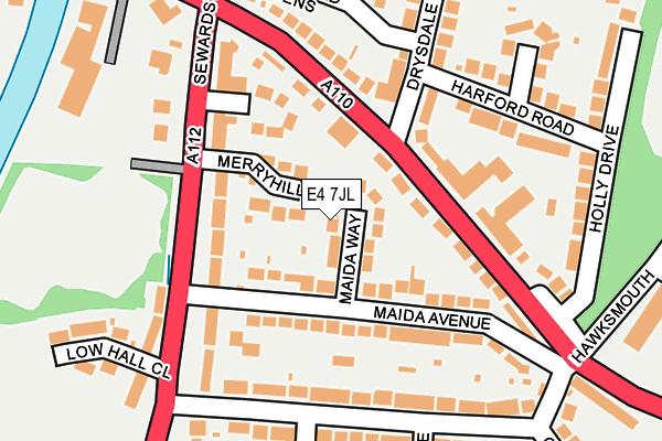 E4 7JL map - OS OpenMap – Local (Ordnance Survey)
