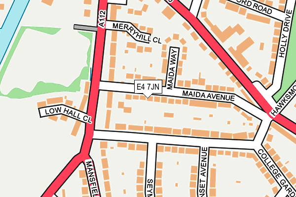 E4 7JN map - OS OpenMap – Local (Ordnance Survey)