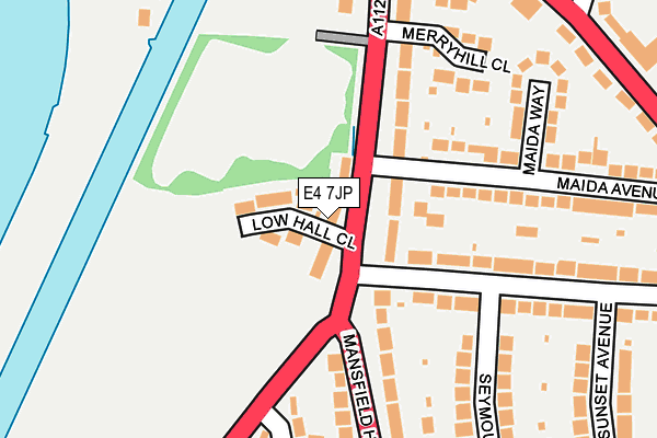 E4 7JP map - OS OpenMap – Local (Ordnance Survey)