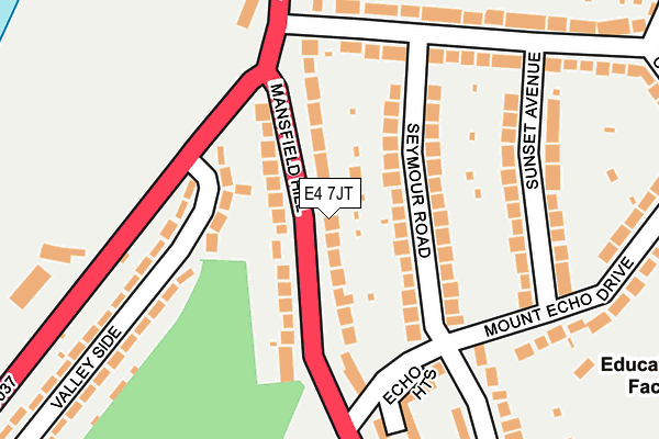 E4 7JT map - OS OpenMap – Local (Ordnance Survey)