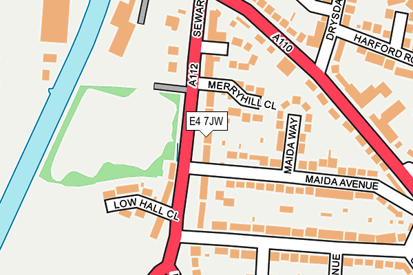 E4 7JW map - OS OpenMap – Local (Ordnance Survey)