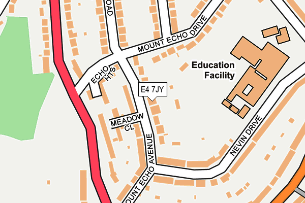 E4 7JY map - OS OpenMap – Local (Ordnance Survey)