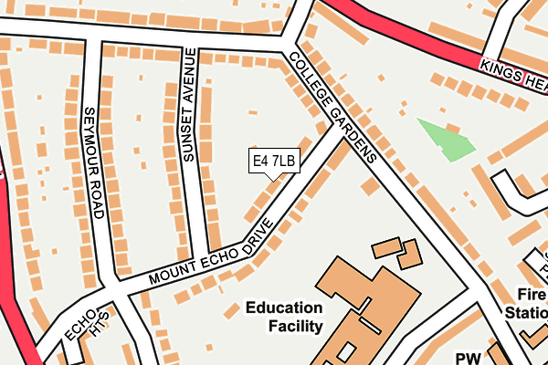 E4 7LB map - OS OpenMap – Local (Ordnance Survey)