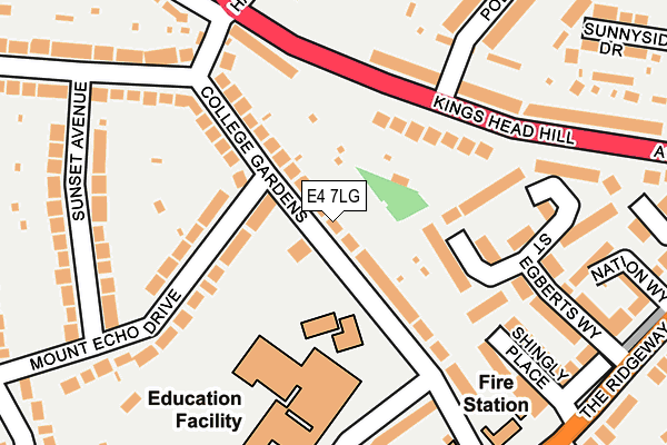 E4 7LG map - OS OpenMap – Local (Ordnance Survey)