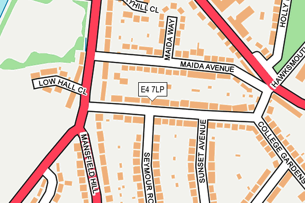 E4 7LP map - OS OpenMap – Local (Ordnance Survey)