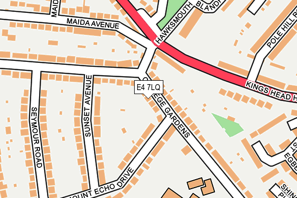 E4 7LQ map - OS OpenMap – Local (Ordnance Survey)