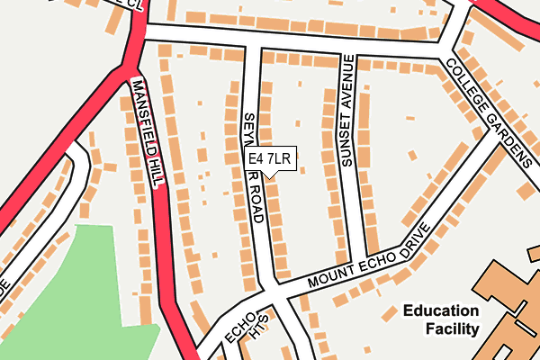 E4 7LR map - OS OpenMap – Local (Ordnance Survey)