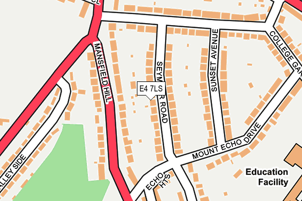 E4 7LS map - OS OpenMap – Local (Ordnance Survey)