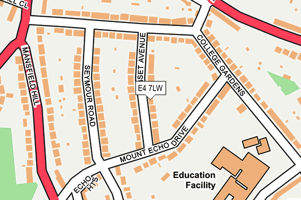 E4 7LW map - OS OpenMap – Local (Ordnance Survey)