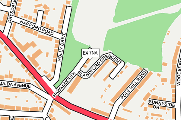 E4 7NA map - OS OpenMap – Local (Ordnance Survey)