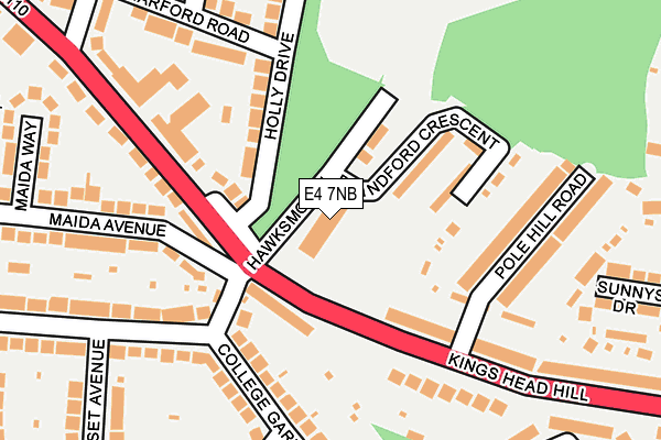 E4 7NB map - OS OpenMap – Local (Ordnance Survey)