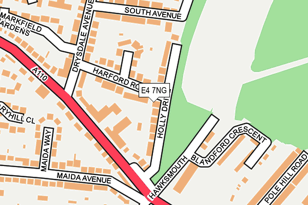 E4 7NG map - OS OpenMap – Local (Ordnance Survey)