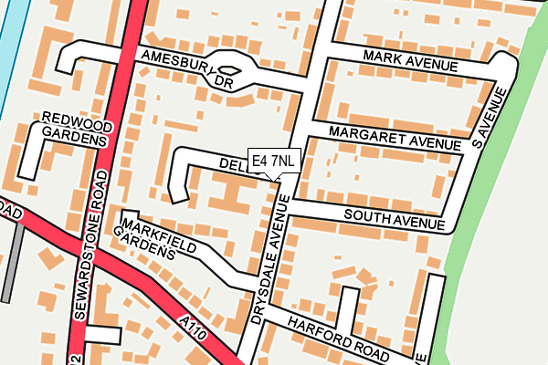 E4 7NL map - OS OpenMap – Local (Ordnance Survey)