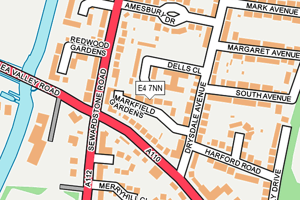E4 7NN map - OS OpenMap – Local (Ordnance Survey)