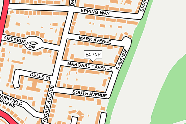 E4 7NP map - OS OpenMap – Local (Ordnance Survey)