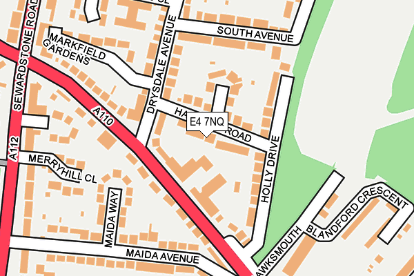 E4 7NQ map - OS OpenMap – Local (Ordnance Survey)