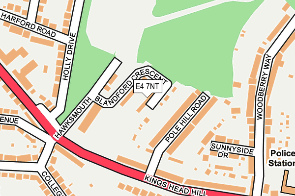 E4 7NT map - OS OpenMap – Local (Ordnance Survey)