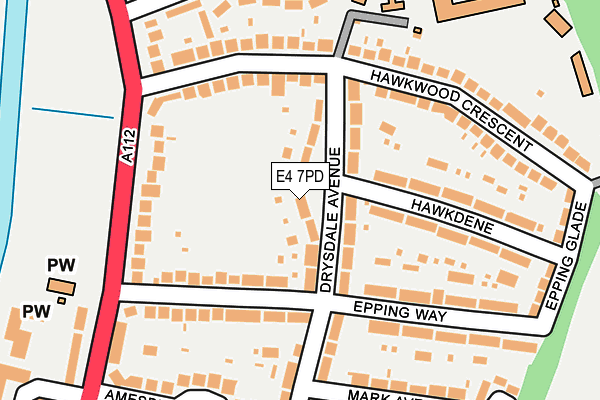 E4 7PD map - OS OpenMap – Local (Ordnance Survey)