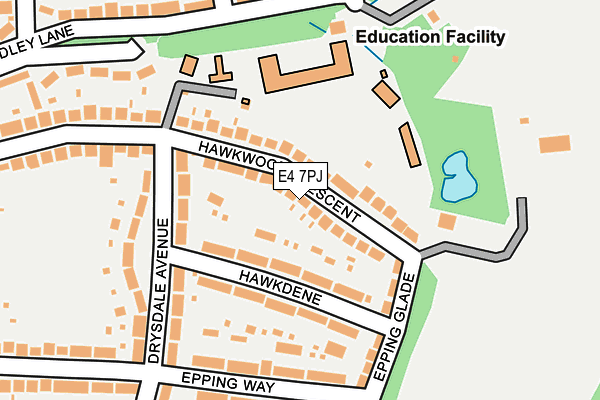 E4 7PJ map - OS OpenMap – Local (Ordnance Survey)