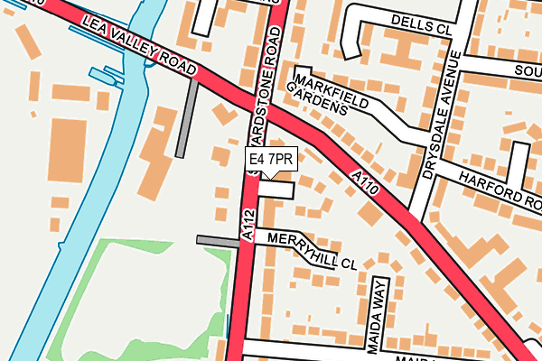 E4 7PR map - OS OpenMap – Local (Ordnance Survey)